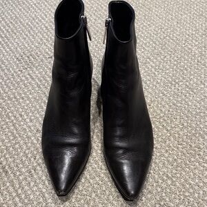 The Row Brown Leather Ankle Boots